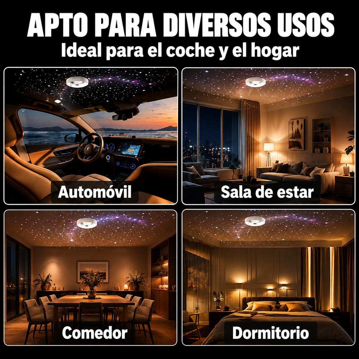 Luz de Proyección USB con Efecto Galaxia.