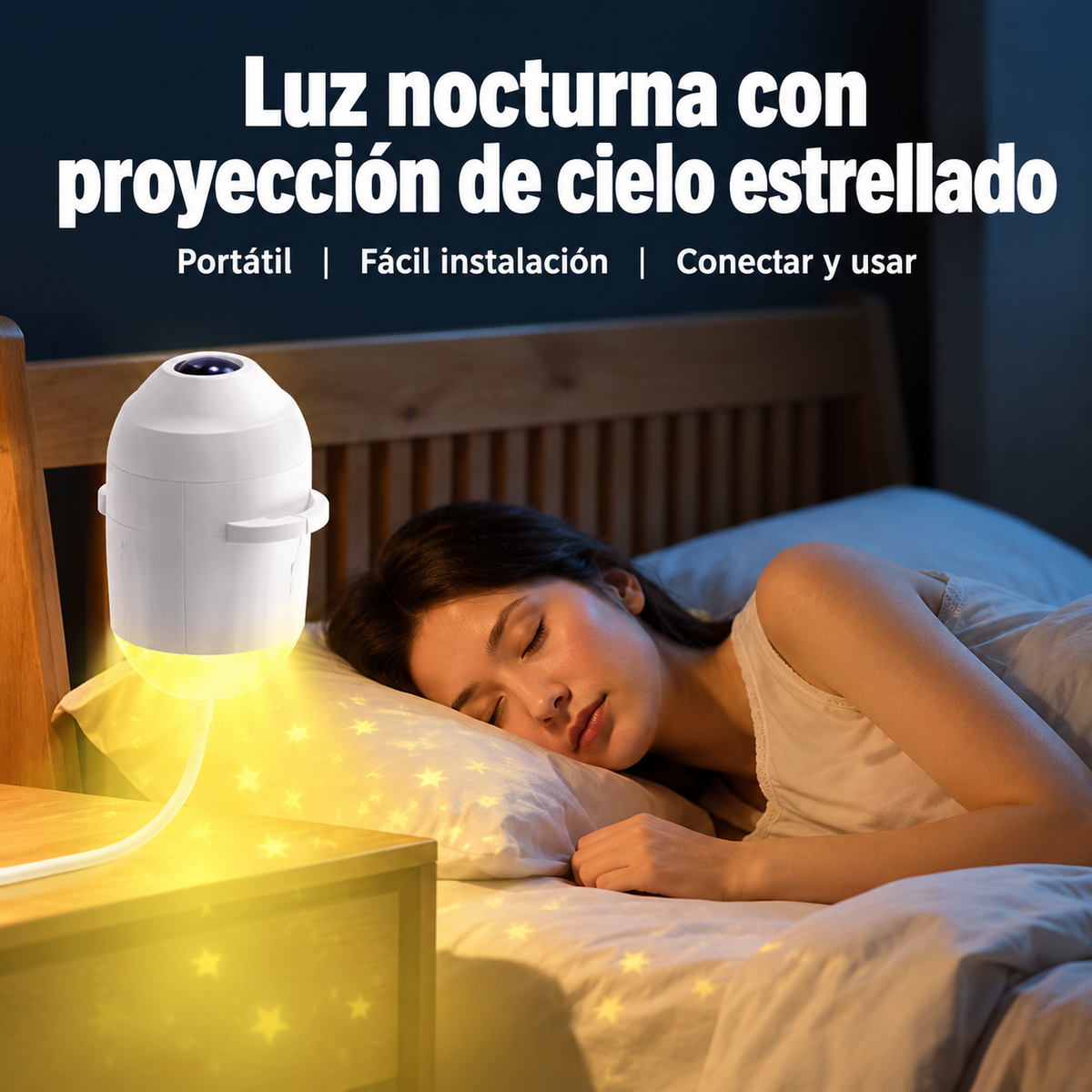 Luz de Proyección USB con Efecto Galaxia.