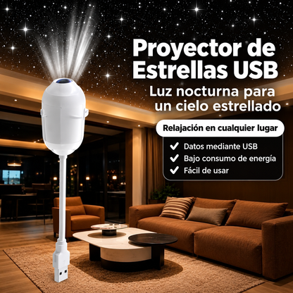 Luz de Proyección USB con Efecto Galaxia.