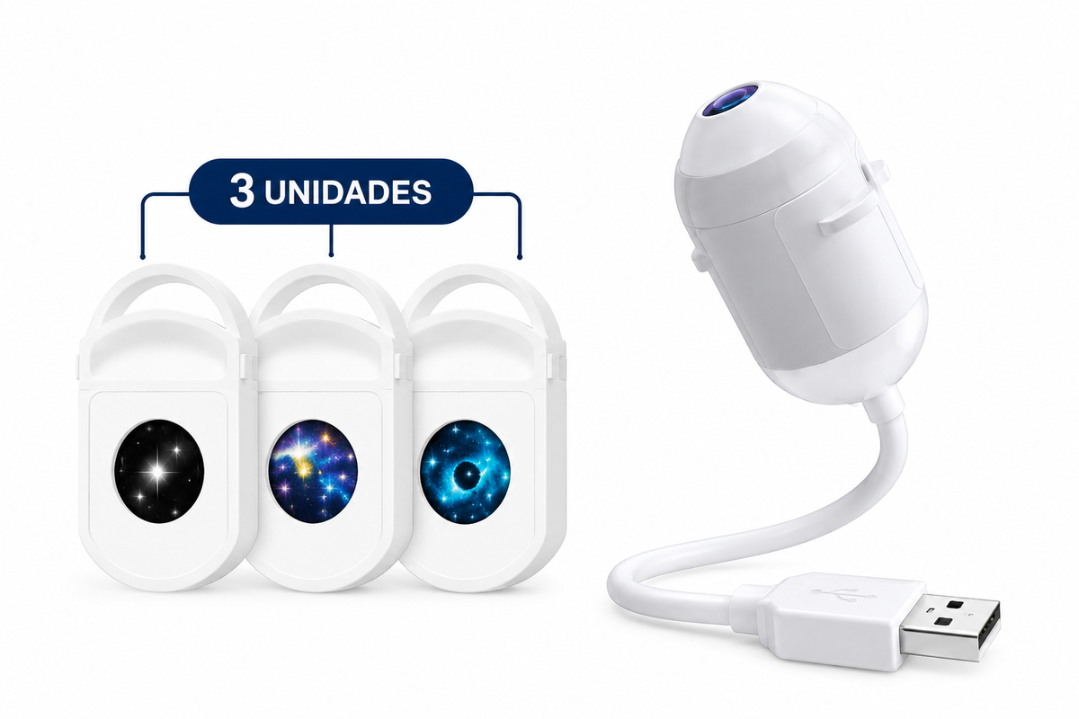 Luz de Proyección USB con Efecto Galaxia.