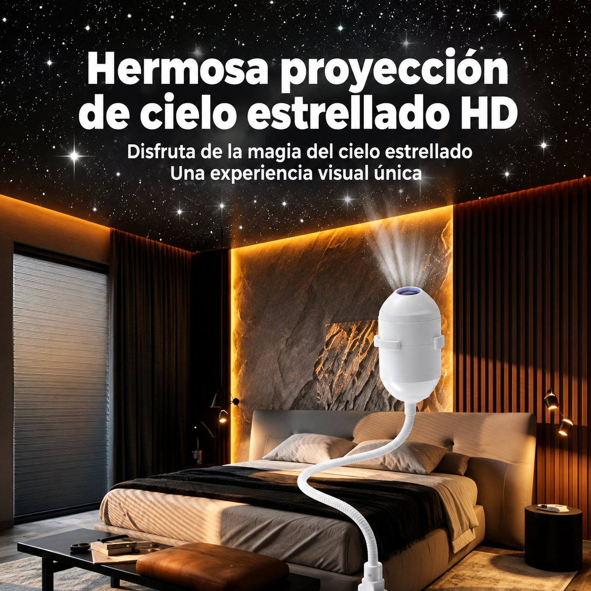 Luz de Proyección USB con Efecto Galaxia.